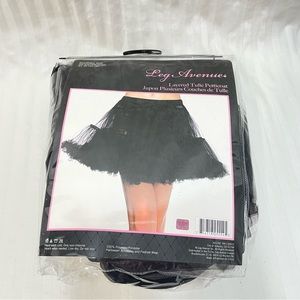 Leg Avenue Layered Black Adult Womens Tutu Petticoat one size